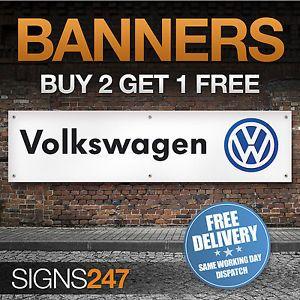 eBay Motors Logo - Volkswagen Motors Logo garage workshop PVC banner sign car ZA054