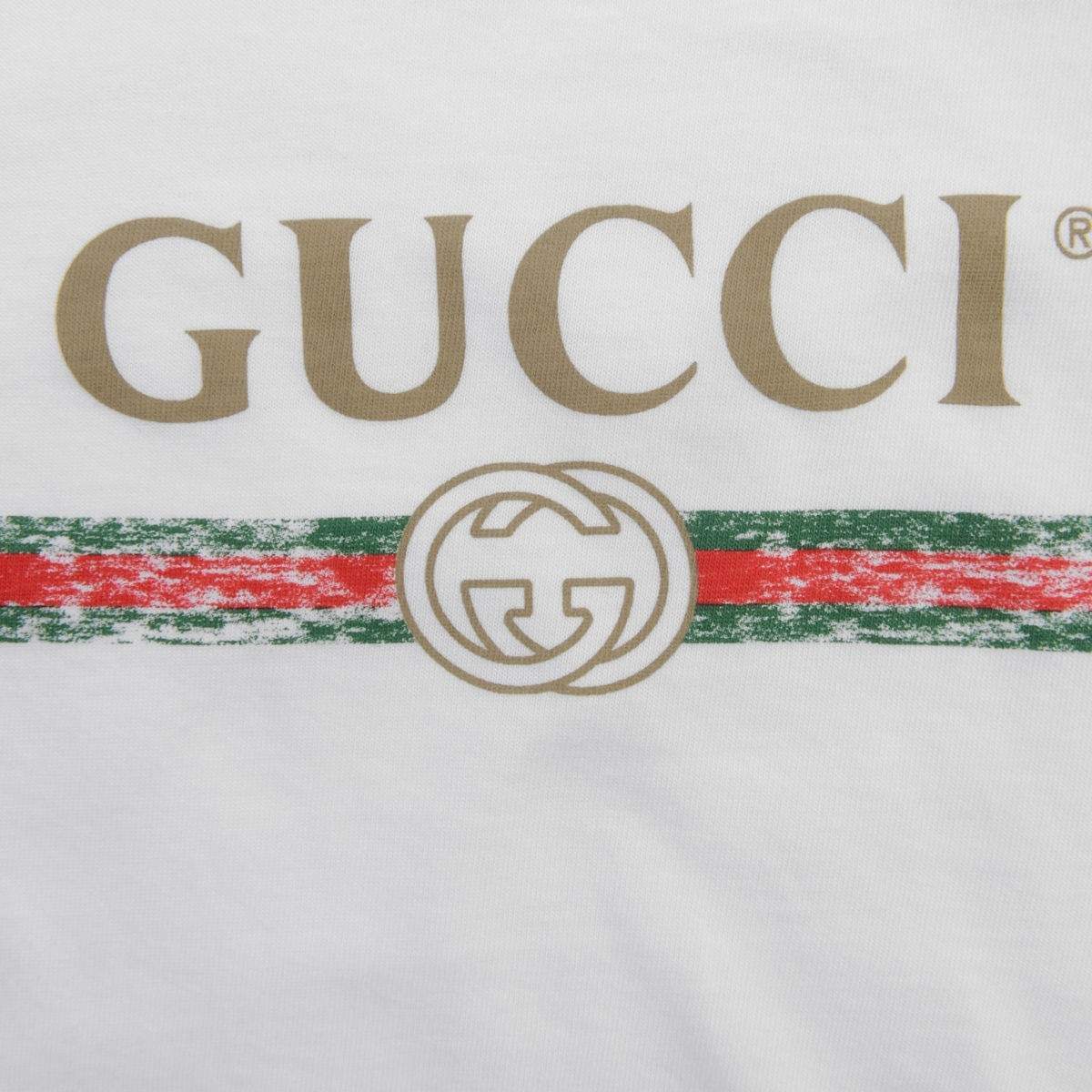 Gucci White Logo - GUCCI White Logo Print Shortie