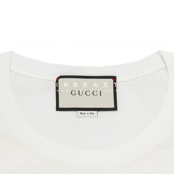 Gucci White Logo - Gucci White Logo T Shirt With Mystic Cat