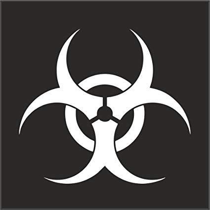 Biohazard Logo - Biohazard Logo Helmet Motorcycle Decal Sticker M1 3