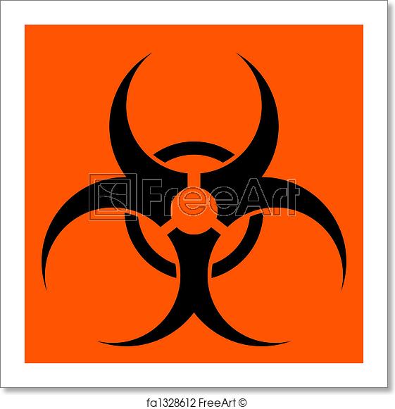 Biohazard Logo - Free art print of Biohazard Symbol. Biohazard symbol over a solid ...