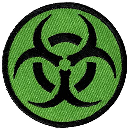 Biohazard Logo - Biohazard Symbol Embroidered Patch Iron On Danger Symbol