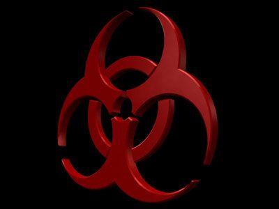 Biohazard Logo - symbol biohazard 3d model