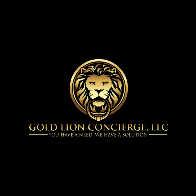 Golden Lion Logo - create an innovative gold lion door knocker logo for gold lion ...