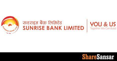 Sunrise Bank Logo - Sunrise Bank announces 3:1 (33.33%) bonus share, Paid up to reach Rs