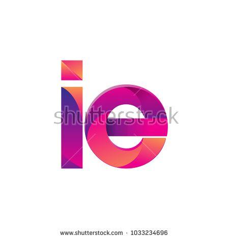 IE Logo - Initial Letter IE Logo Lowercase, magenta and orange, Modern and ...