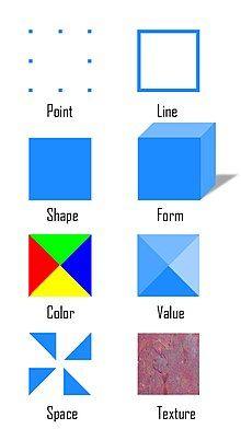 Shape Making with B White Blue Lines Logo - Elements of art