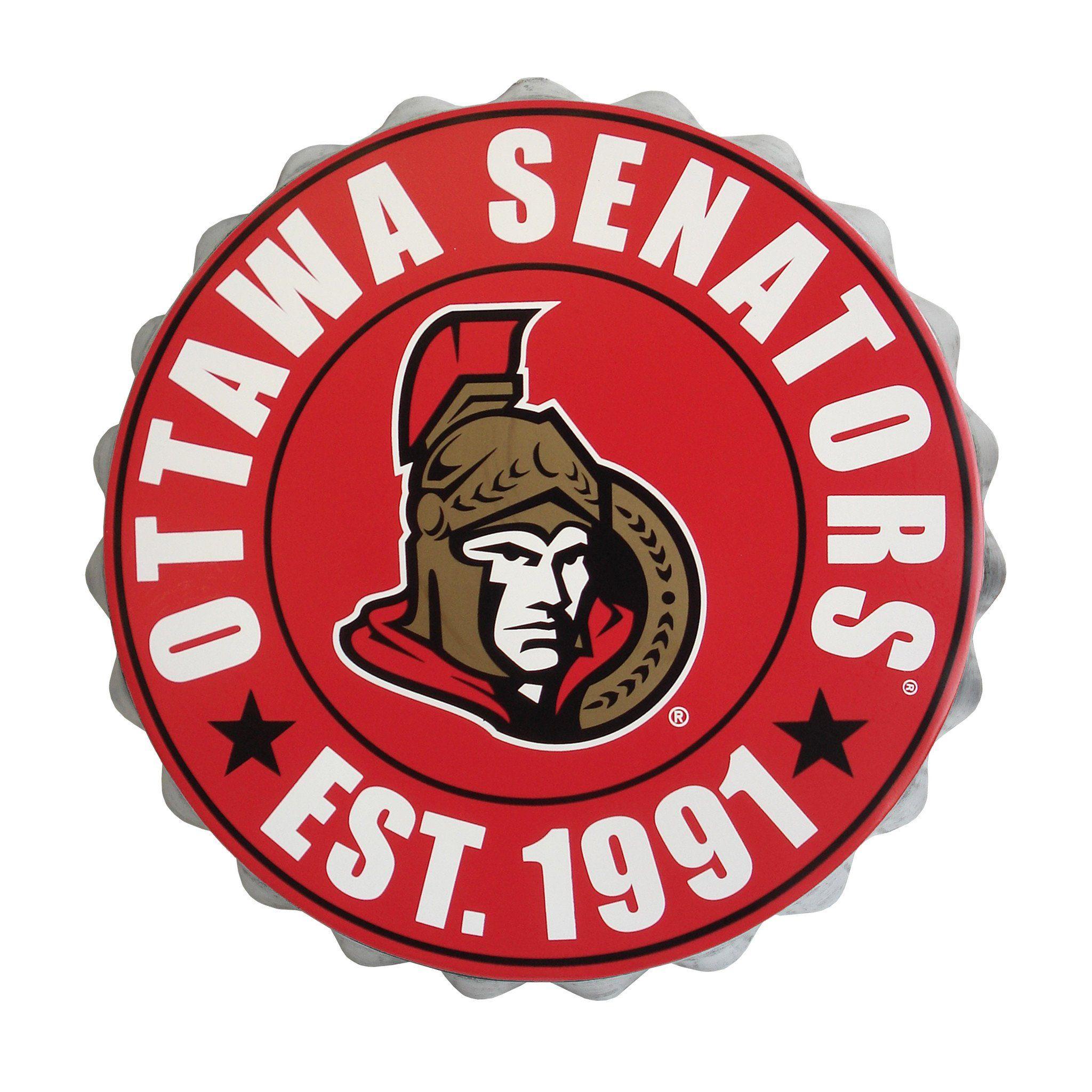 Ottawa Senators Logo - Ottawa Senators Bottle Cap Wall Logo