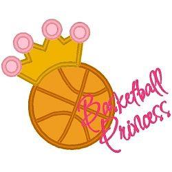 Princess Basketball Logo - Basketball Princess Applique - 3 Sizes! | Words and Phrases ...