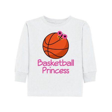 Princess Basketball Logo - INKtastic - Basketball Princess Toddler Long Sleeve T-Shirt ...