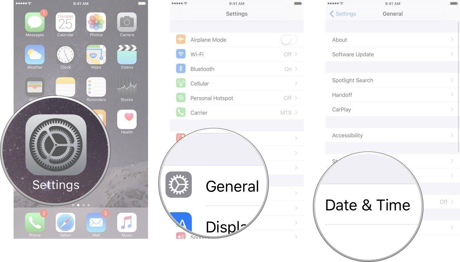 iPhone Date Apps Logo - How to adjust the date, time, and timezone of your iPhone and iPad ...