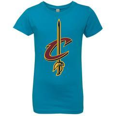 Princess Basketball Logo - Cleveland Cavaliers Basketball Logo Nba Girls Princess T-Shirt ...