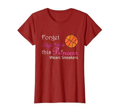Princess Basketball Logo - Amazon.com: Forget High Heels, Wear Sneakers Princess Basketball t ...