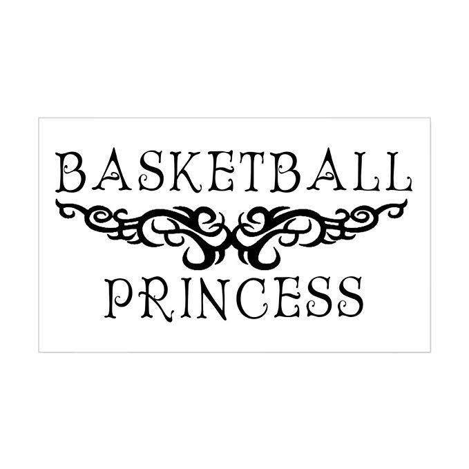 Princess Basketball Logo - Amazon.com: CafePress - Basketball Princess Rectangle Sticker ...