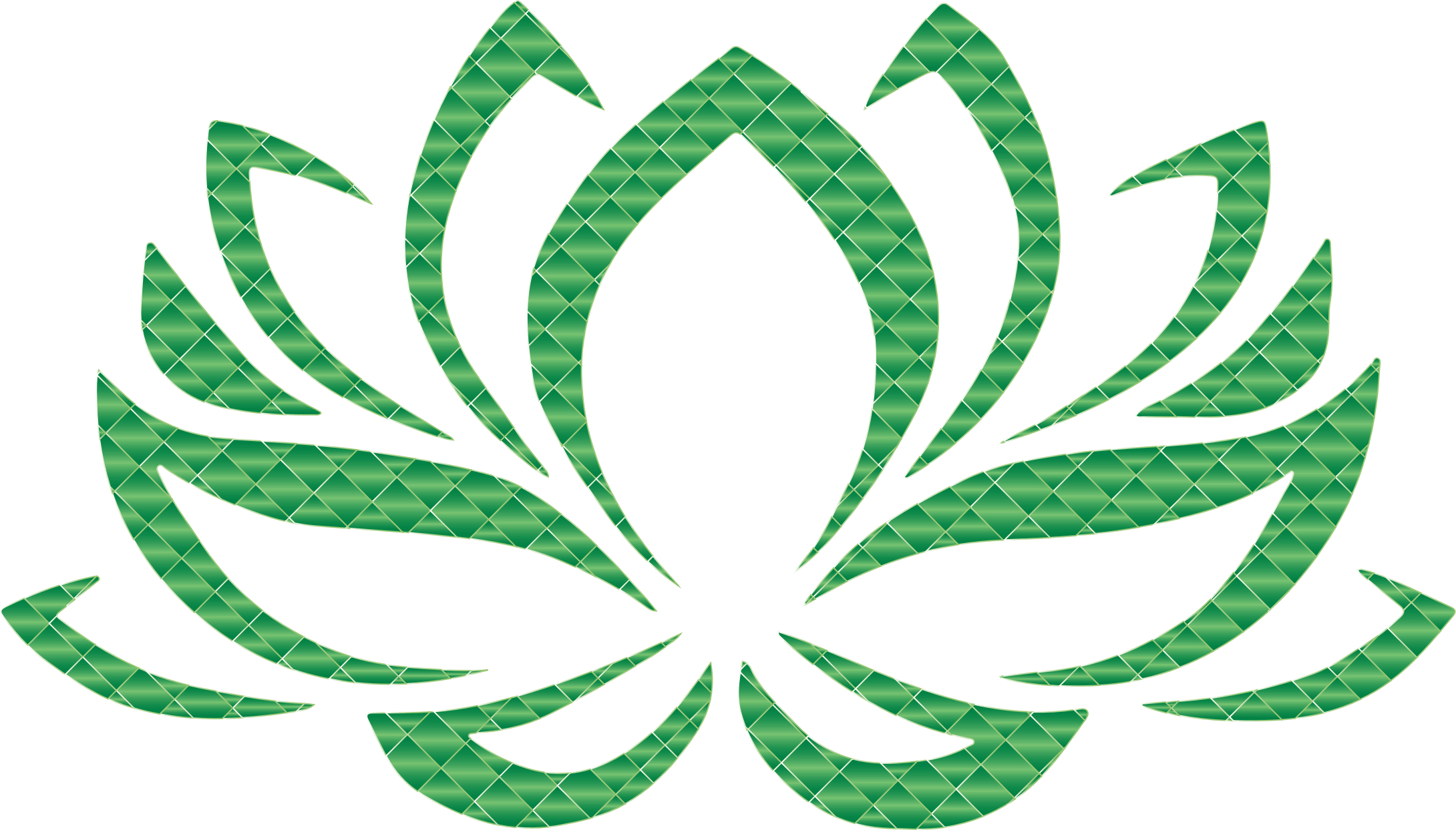 Green Lotus Flower Logo - Clipart - Emerald Lotus Flower No Background