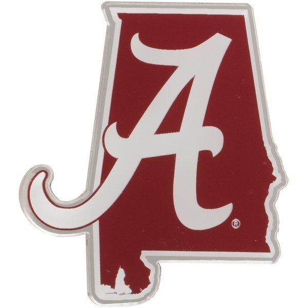 Crimson Tide New Logo - Alabama Crimson Tide State Shape Acrylic Metallic Auto Emblem ...