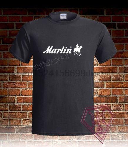 Marlin Firearms Logo - MARLIN FIREARMS Logo Pistol Rifle 1895 1894 Mens Black T Shirt Size