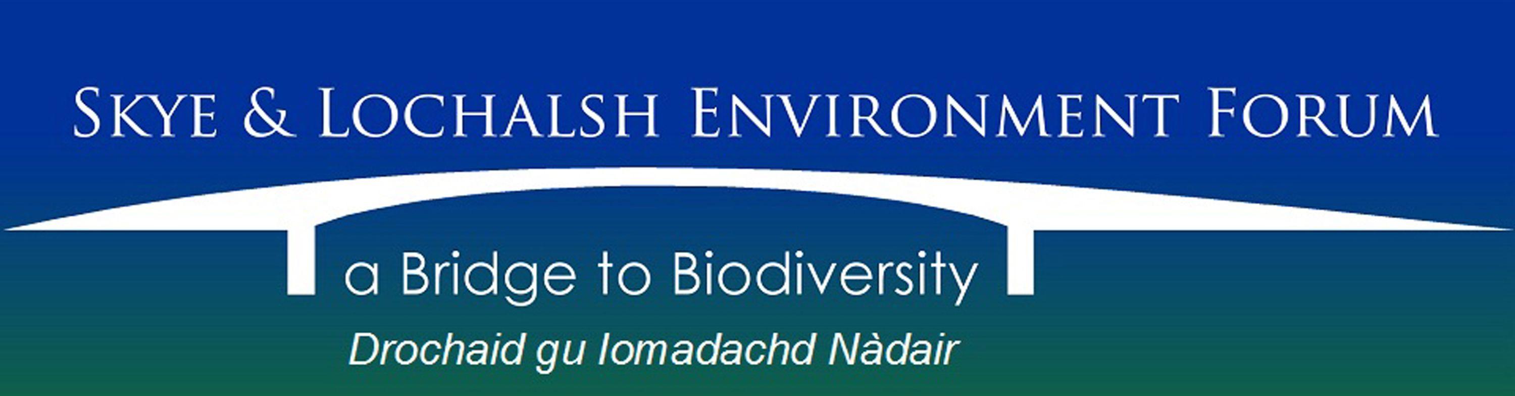 Blue Green and White Logo - Skye and Lochalsh Environment Forum - SLEF Logos