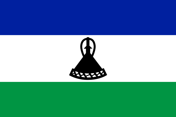 Blue Green and White Logo - Lesotho | Flags of countries