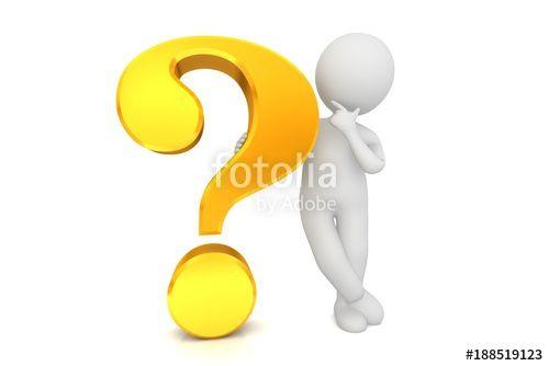 Yellow Person Logo - question mark 3D gold query yellow interrogation point asking