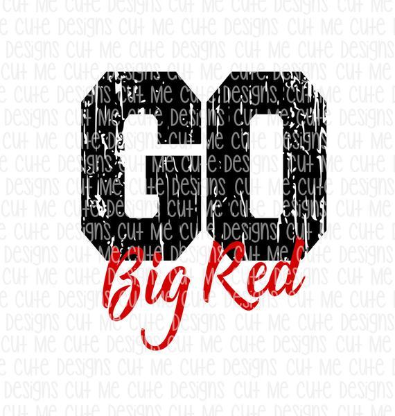 Go Big Red Logo - SVG DXF PNG cut file cricut silhouette cameo scrap booking Go