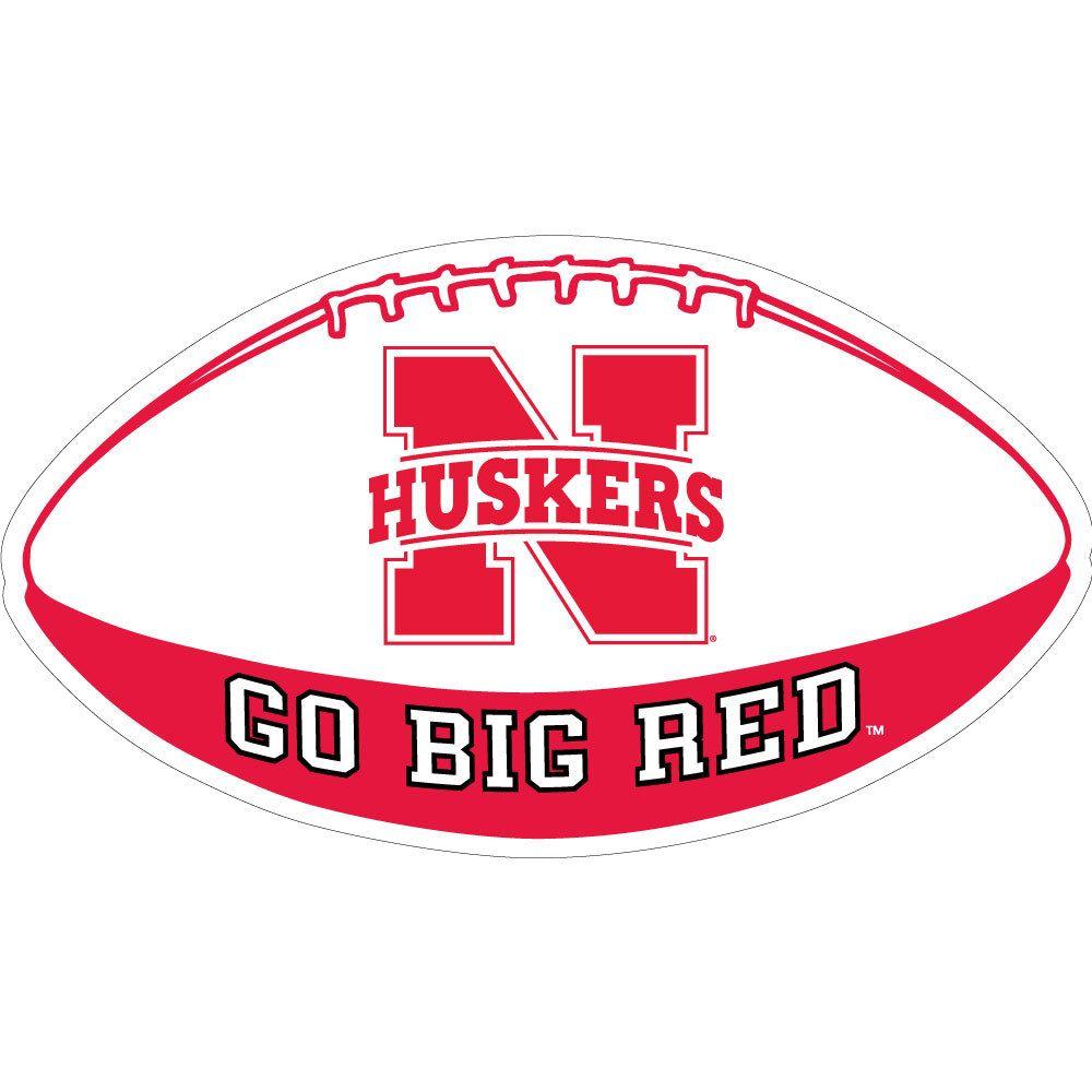 Go Big Red Logo - Nebraska (White) Go Big Red Football Magnet