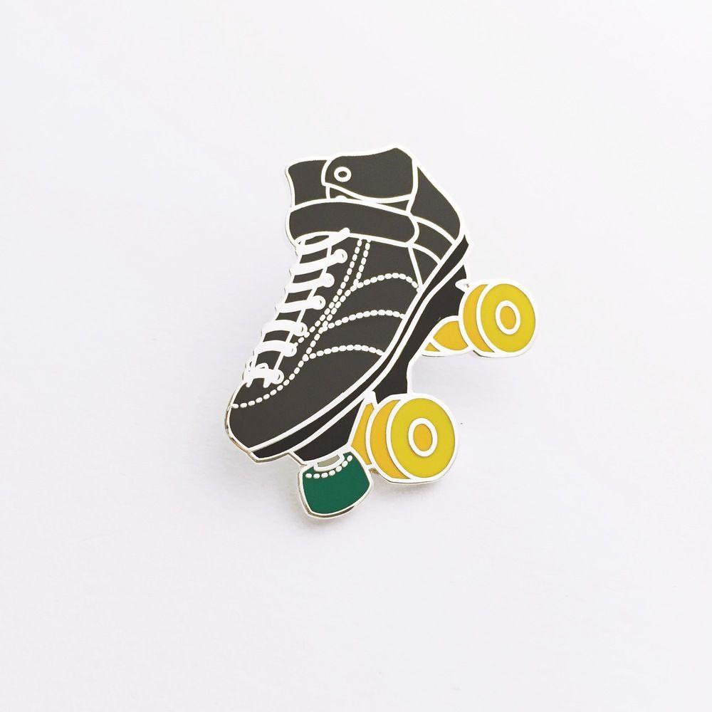 Roller Skate Logo - Roller Derby Skate Enamel Pin Badge