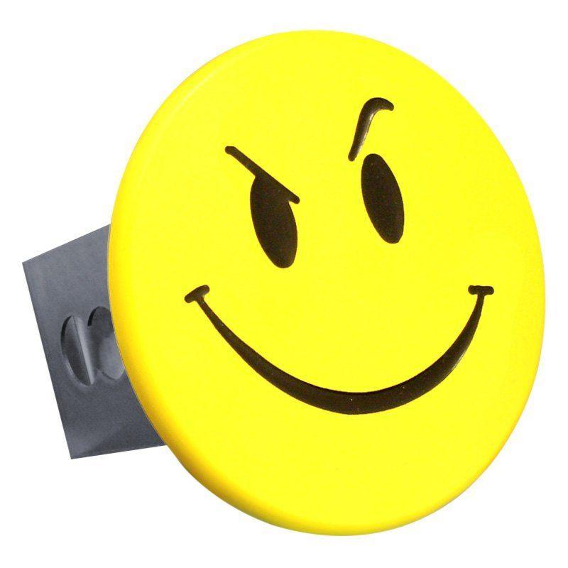 Yellow Person Logo - Autogold® T.SMIS.Y - Yellow Hitch Cover with Smirk Smiley Face Logo ...