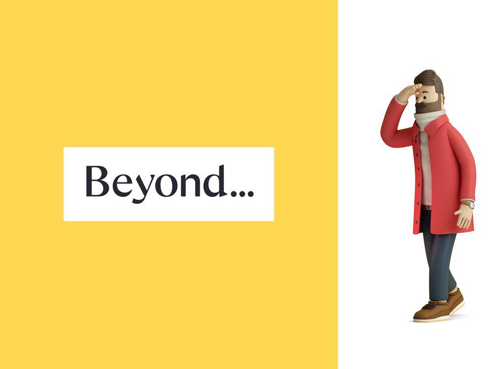 Yellow Person Logo - Brand New: New Logo and Identity for Beyond by SomeOne