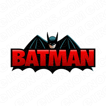 Black and Red Batman Logo - BATMAN LOGO BLACK AND RED COMIC T SHIRT IRON ON TRANSFER DECAL #CBM6
