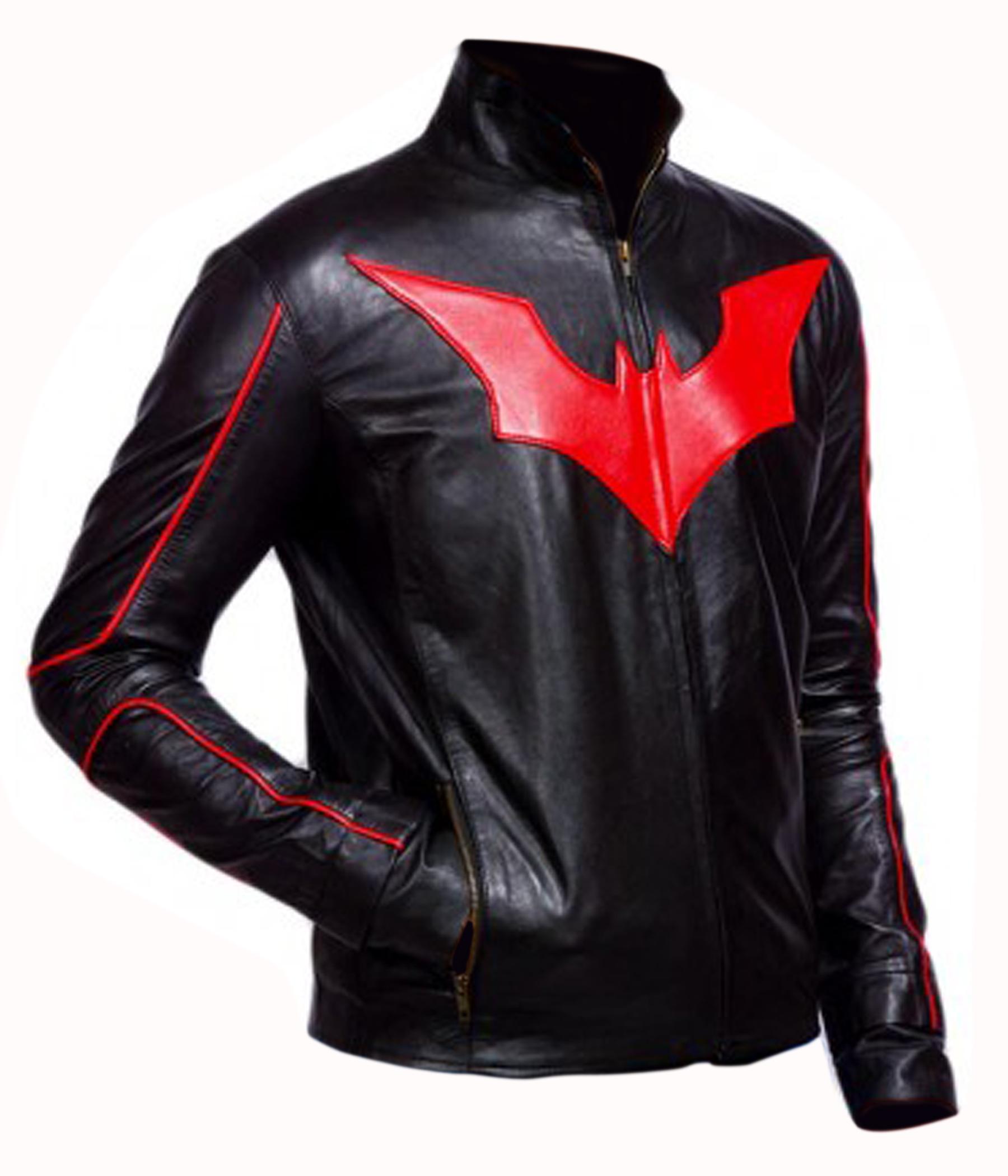 Black and Red Batman Logo - Batman Beyond Red and Black Jacket