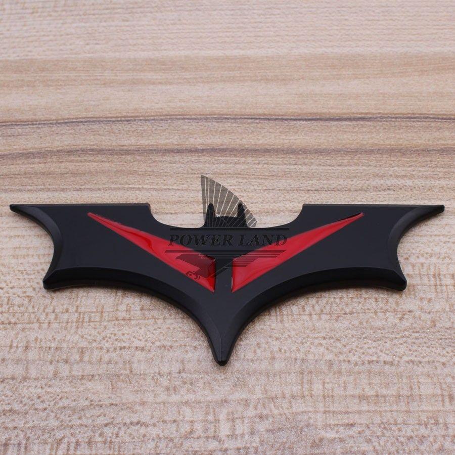 Black and Red Batman Logo - Free Shipping 3D Red+Black Metal Car Motorcycle Blade Fender Decal ...