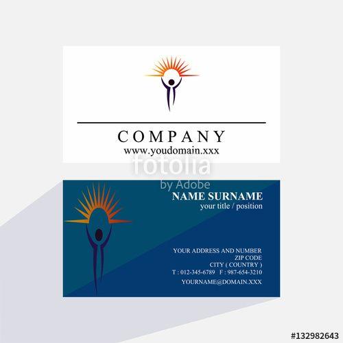 Man Holding Sun Logo - Man Holding Sun Business Card Logo Stock Image And Royalty Free