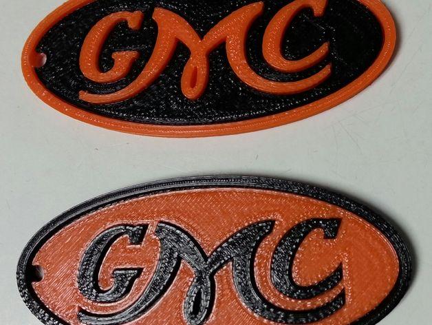 Old GMC Logo - Retro GMC Logo keychain