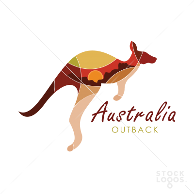 Kangaroo Business Logo - Kangaroo Australia Landcape | Posters | Kangaroo logo, Logo design ...