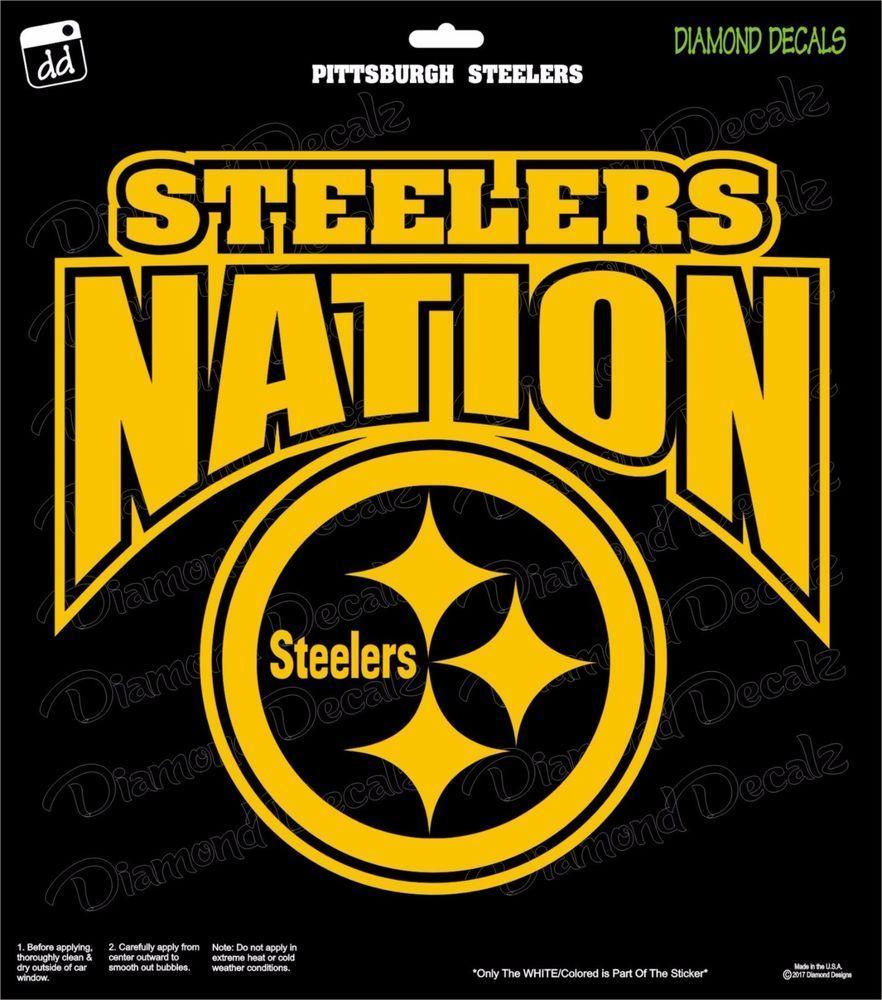 Steelers Car Diamond Logo - Pittsburgh Steelers Nation NFL Football Champs Gold Vinyl Decal Car ...