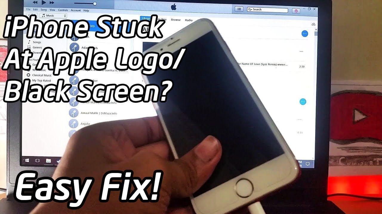 YouTube iPhone Logo - How To Fix IPhone Stuck At Apple Logo Black Screen DFU Technique