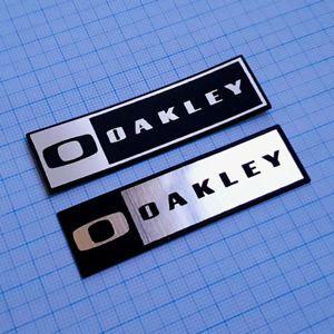 Oakley Logo - 2 (TWO) x OAKLEY - Logo Sticker - Metallic Aluminium 70 mm / 20 mm ...