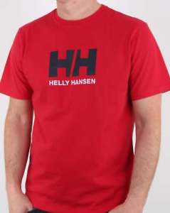 Red HH Logo - Helly Hansen HH Logo T Shirt in Red - short sleeve cotton crew tee ...