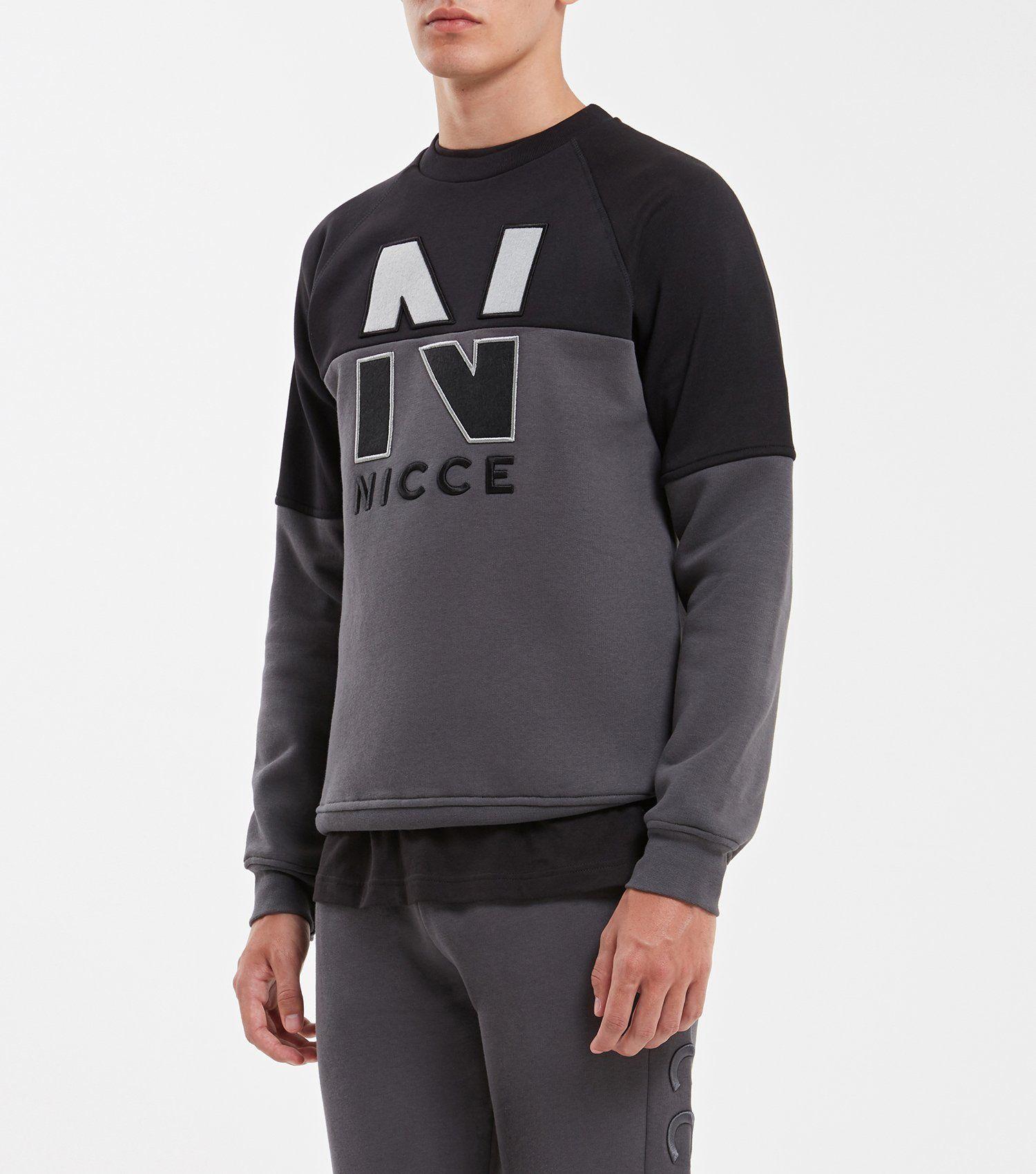 Two N Logo - NICCE SPLIT N LOGO SWEAT | BLACK