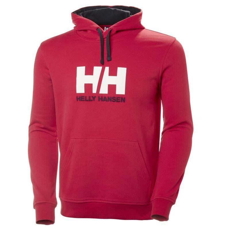 Red HH Logo - Helly Hansen Mens HH Logo Hoodie (Red)