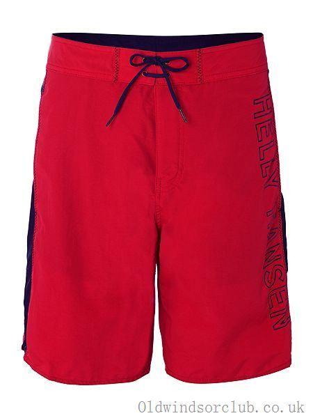 Red HH Logo - Red Helly Hansen Men's Shorts Hh Logo Swim Swimwear Vibrant Men