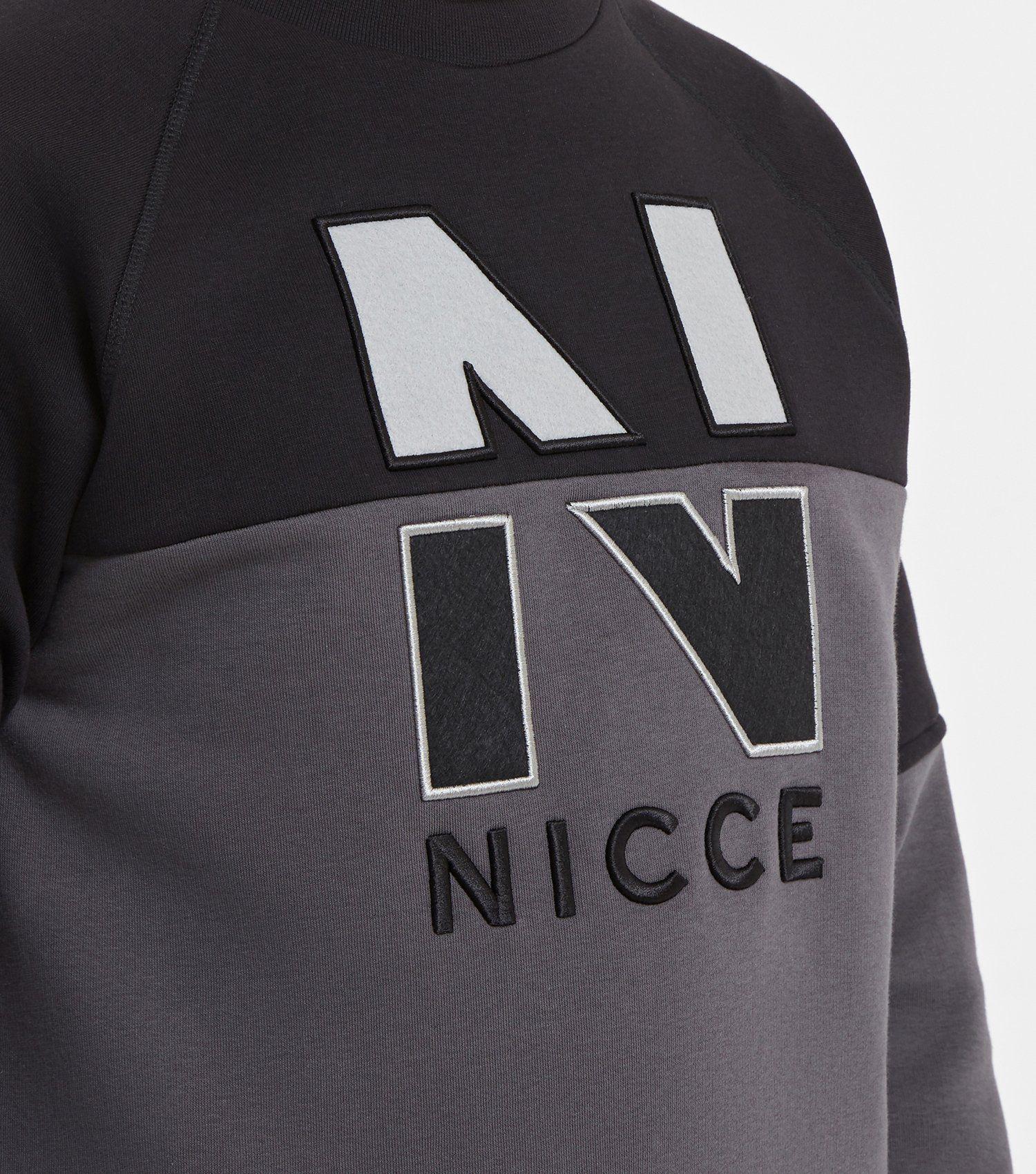 Two N Logo - NICCE SPLIT N LOGO SWEAT | BLACK