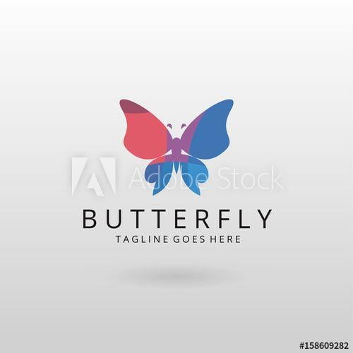 Multicolored Butterfly Logo - Butterfly logo. Multicolored butterfly logotype - Buy this stock ...