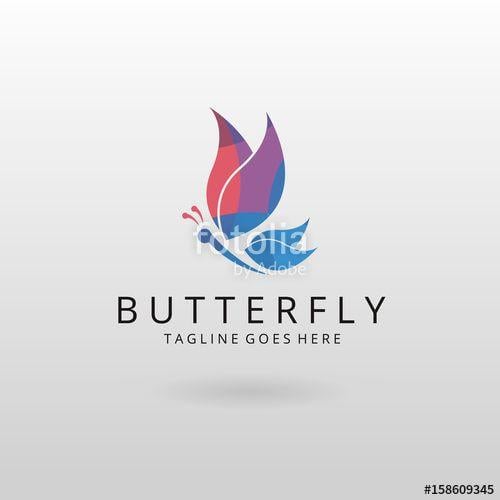 Multicolored Butterfly Logo - Butterfly logo. Multicolored butterfly logotype 