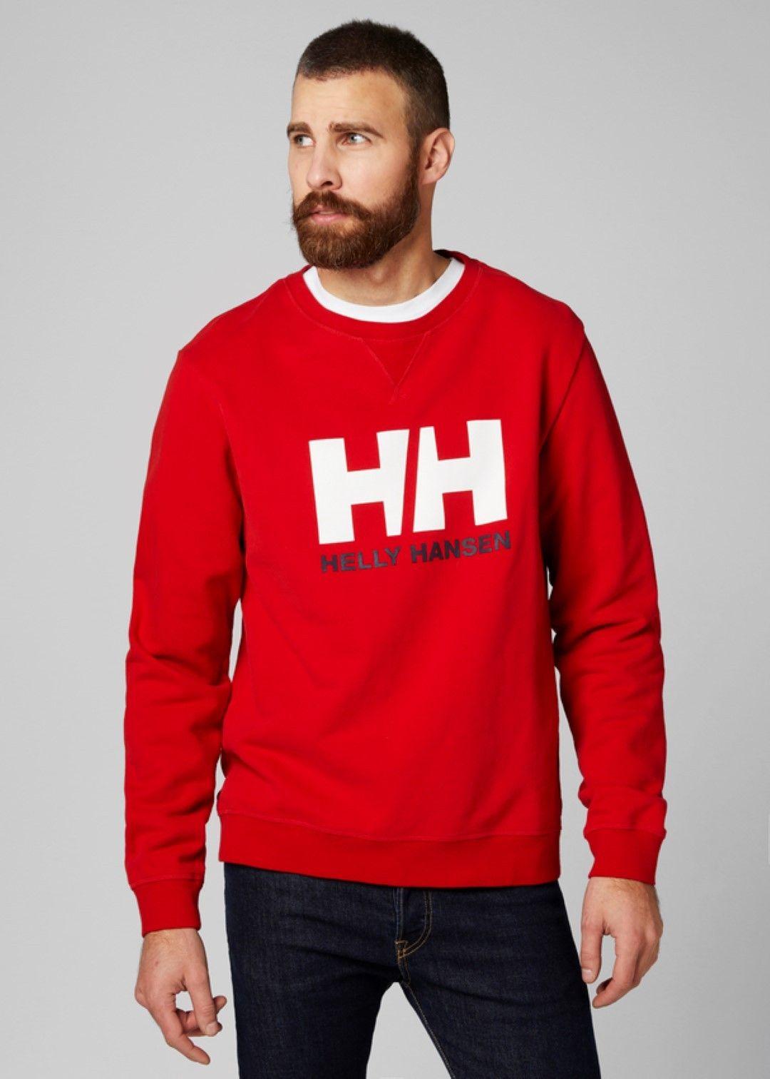 Red HH Logo - Hoodie Helly Hansen Hh Logo Crew Sweat Red LBOARD