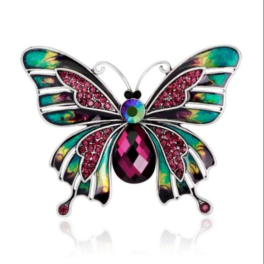 Multicolored Butterfly Logo - Multicolored Butterfly Hijab Scarf Pin Brooch for Ladies Women Girls ...