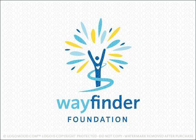 Sun and Person Logo - Way Finder Foundation | Tree Logo's for sale by LogoMood.com Melanie ...