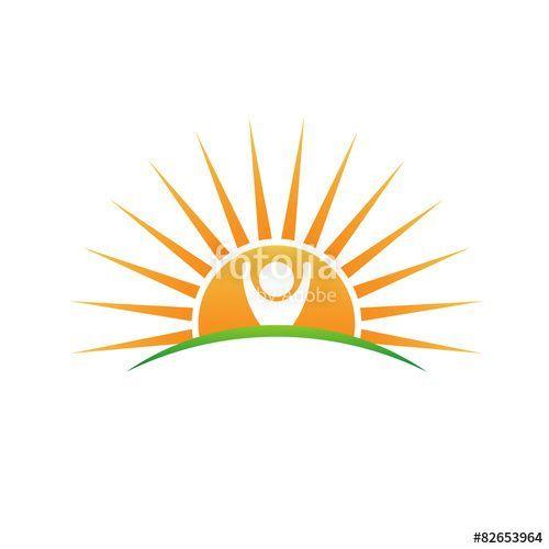 Sun and Person Logo - People sun life logo #man #female #girl #happy #lifestyle #nature