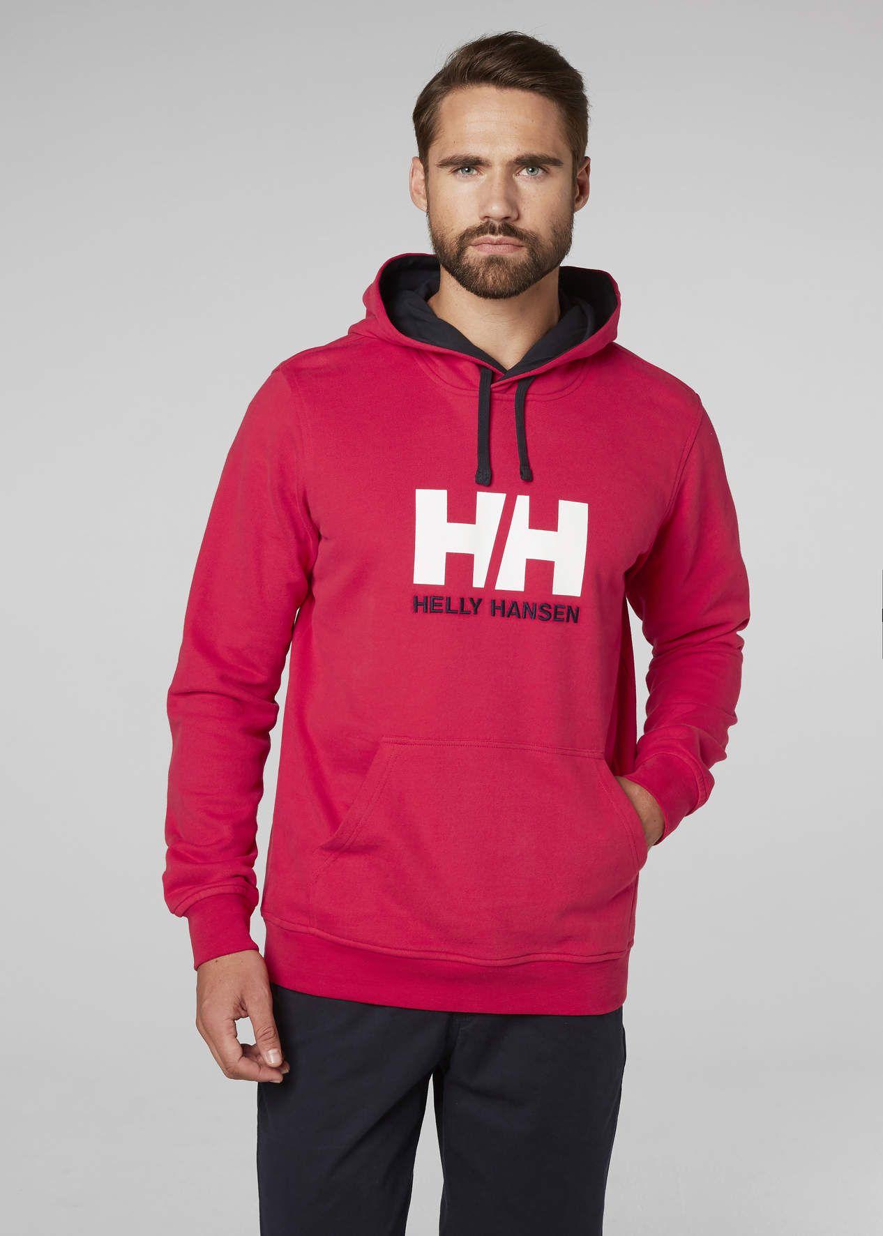 Red HH Logo - Men's Helly Hansen HH LOGO HOODY Red Internetowy Polstor.pl
